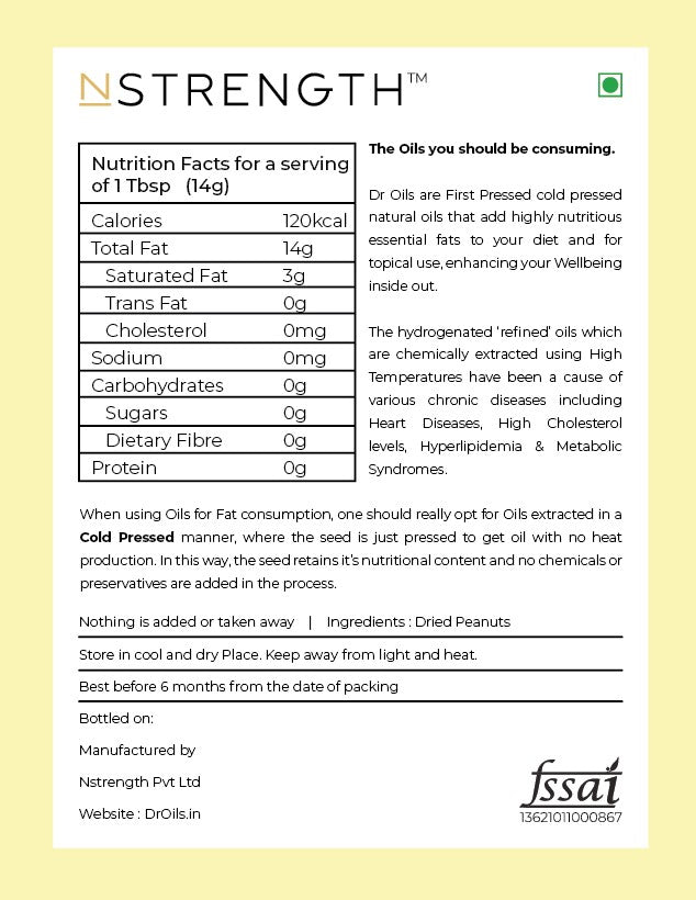 Cold Pressed Peanut Oil